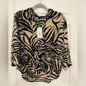 MONKI Blouse in Zebra Print